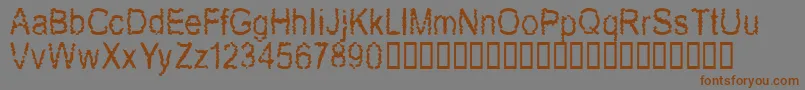 New Mozak Font – Brown Fonts on Gray Background