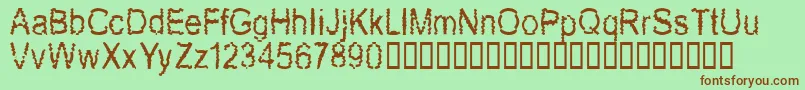 New Mozak Font – Brown Fonts on Green Background