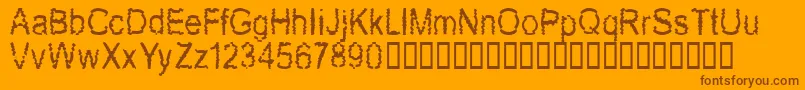 New Mozak Font – Brown Fonts on Orange Background