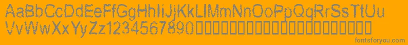 New Mozak Font – Gray Fonts on Orange Background