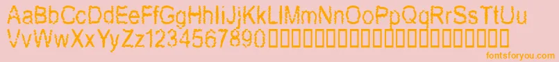 New Mozak Font – Orange Fonts on Pink Background