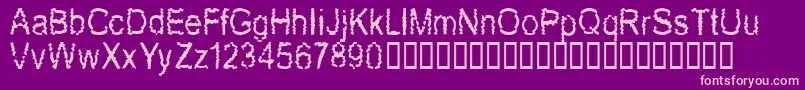 New Mozak Font – Pink Fonts on Purple Background