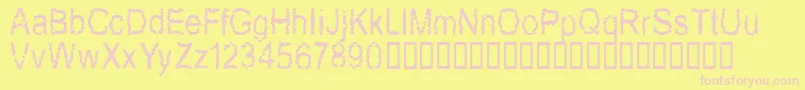 Więcej informacji o czcionce New Mozak Czcionka New Mozak – różowe czcionki na żółtym tle