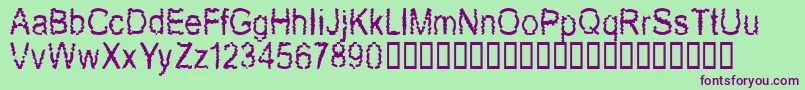 New Mozak Font – Purple Fonts on Green Background