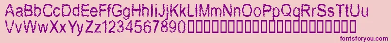 New Mozak Font – Purple Fonts on Pink Background