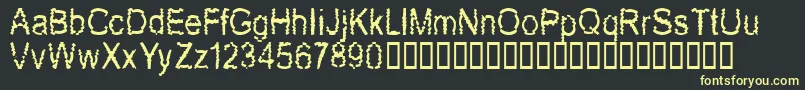 New Mozak Font – Yellow Fonts on Black Background