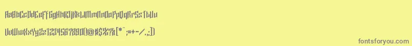 フォントCupra – 黄色の背景に灰色の文字