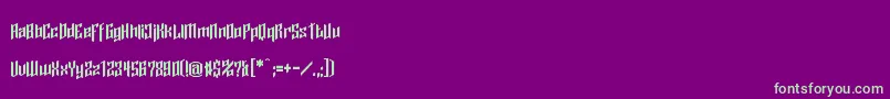 フォントCupra – 紫の背景に緑のフォント