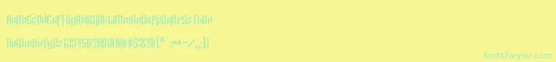 Cupra-fontti – vihreät fontit keltaisella taustalla