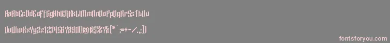 フォントCupra – 灰色の背景にピンクのフォント