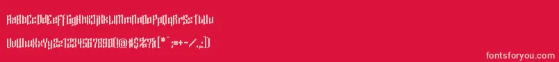 Cupra Font – Pink Fonts on Red Background