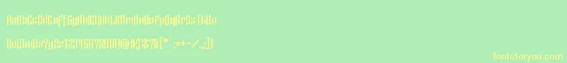 Cupra Font – Yellow Fonts on Green Background