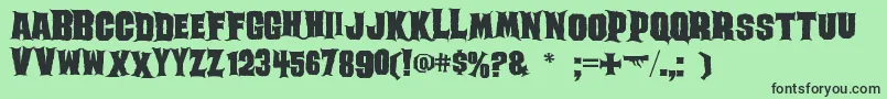 Ghoulish Font – Black Fonts on Green Background