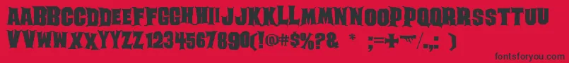 Ghoulish Font – Black Fonts on Red Background