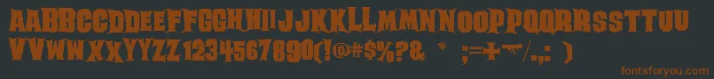 Ghoulish Font – Brown Fonts on Black Background