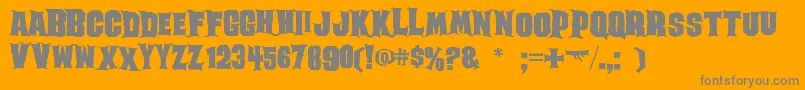 Ghoulish Font – Gray Fonts on Orange Background