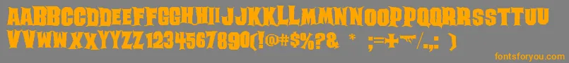 Ghoulish Font – Orange Fonts on Gray Background