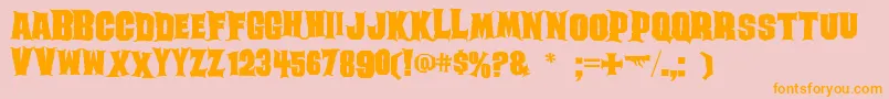 Ghoulish Font – Orange Fonts on Pink Background