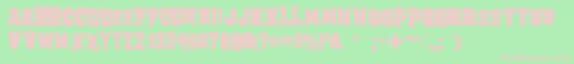 Ghoulish Font – Pink Fonts on Green Background