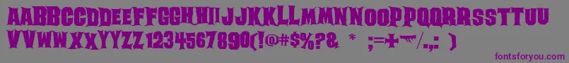 Ghoulish Font – Purple Fonts on Gray Background