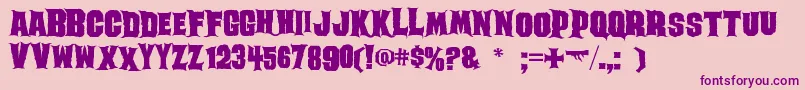 Ghoulish Font – Purple Fonts on Pink Background
