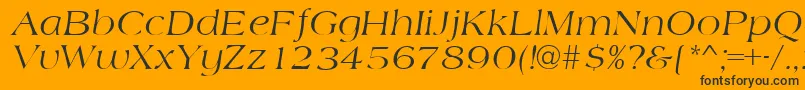 AmidbItalic-Schriftart – Schwarze Schriften auf orangefarbenem Hintergrund