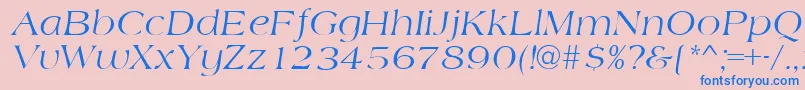 AmidbItalic Font – Blue Fonts on Pink Background