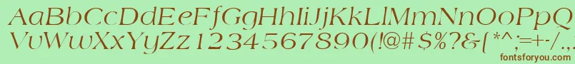 AmidbItalic Font – Brown Fonts on Green Background