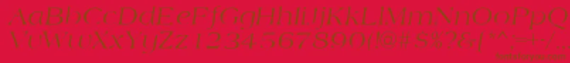 フォントAmidbItalic – 赤い背景に茶色の文字