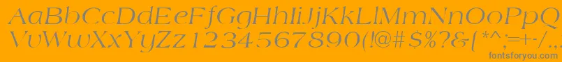 AmidbItalic-Schriftart – Graue Schriften auf orangefarbenem Hintergrund