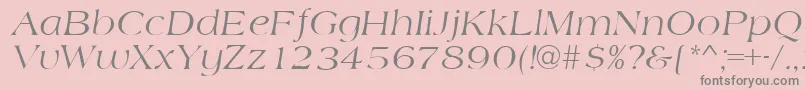 AmidbItalic-Schriftart – Graue Schriften auf rosa Hintergrund