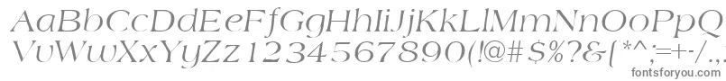 フォントAmidbItalic – 白い背景に灰色の文字