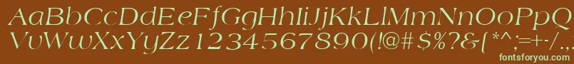 AmidbItalic Font – Green Fonts on Brown Background