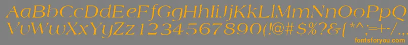 AmidbItalic Font – Orange Fonts on Gray Background