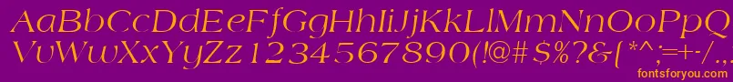 AmidbItalic Font – Orange Fonts on Purple Background