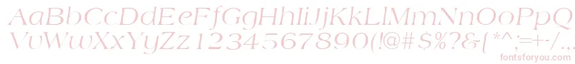 AmidbItalic-Schriftart – Rosa Schriften auf weißem Hintergrund