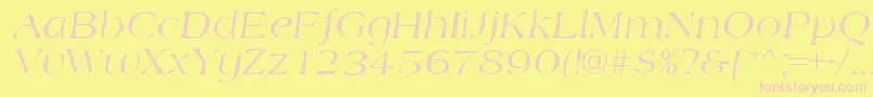 AmidbItalic Font – Pink Fonts on Yellow Background