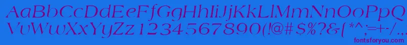 AmidbItalic Font – Purple Fonts on Blue Background