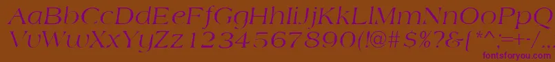 AmidbItalic Font – Purple Fonts on Brown Background