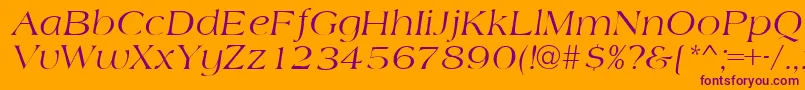 AmidbItalic Font – Purple Fonts on Orange Background