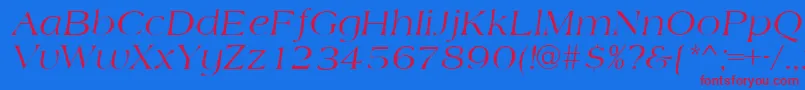 AmidbItalic Font – Red Fonts on Blue Background