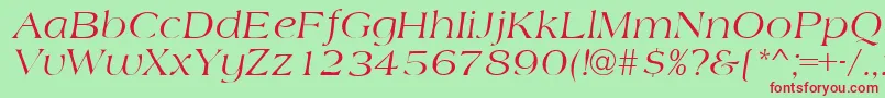 AmidbItalic Font – Red Fonts on Green Background