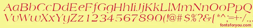 AmidbItalic Font – Red Fonts on Yellow Background