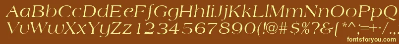 AmidbItalic Font – Yellow Fonts on Brown Background