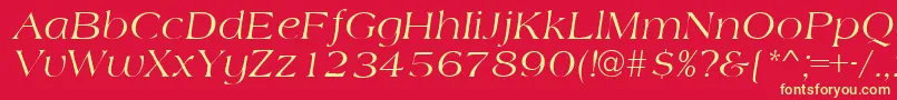 AmidbItalic Font – Yellow Fonts on Red Background