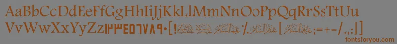 ScSharjah Font – Brown Fonts on Gray Background