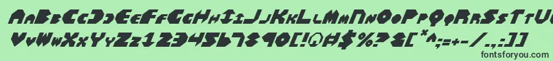 Police BalAstaralItalic – polices noires sur fond vert