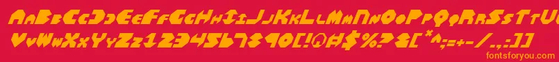 BalAstaralItalic Font – Orange Fonts on Red Background