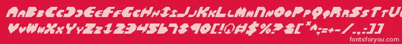 BalAstaralItalic Font – Pink Fonts on Red Background