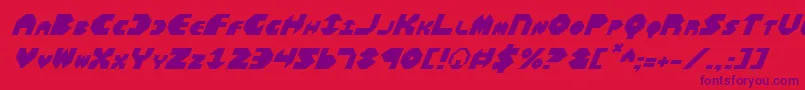 BalAstaralItalic Font – Purple Fonts on Red Background